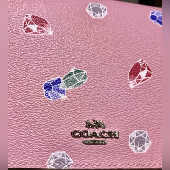 COACH X DISNEY Foldover Crossbody W/ Snow White And The Seven Dwarfs Gems Print💎 - Picture 2 of 14